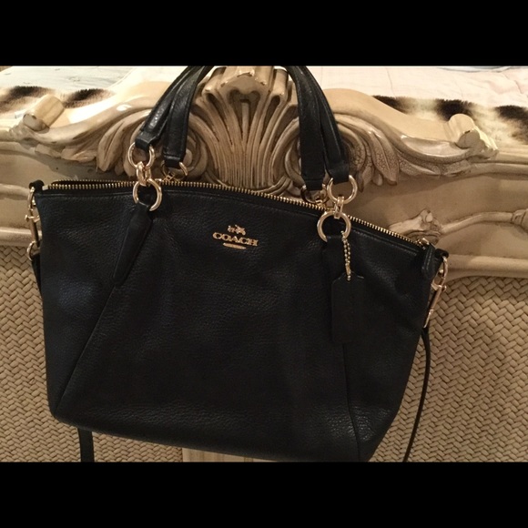 Coach Handbags - Coach Black Leather Crossbody Handbag